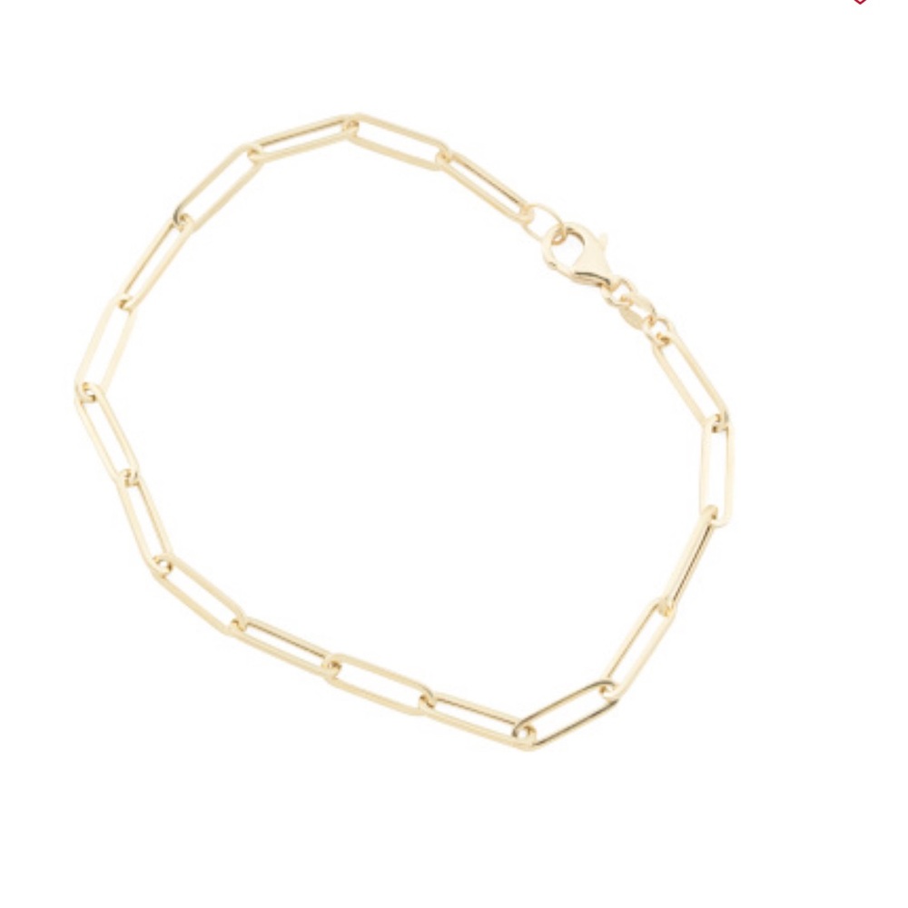 MIA FIORE 18k Gold Plated Sterling Silver Paperclip Bracelet NIB 7” $99